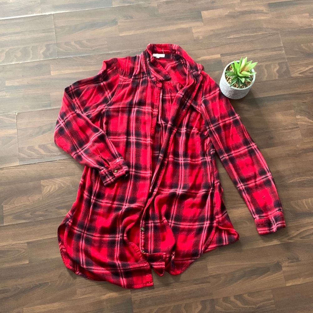 ⭐️ 3 for 12$⭐️ Red Plaid Botton Down Shirt